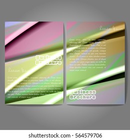 Vector brochure template design, A4 size with colorful wavy polygonal pattern. Professional business flyer template or corporate banner design, can be use for publishing, print and presentation.