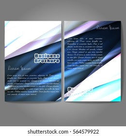 Vector brochure template design, A4 size with colorful wavy polygonal pattern. Professional business flyer template or corporate banner design, can be use for publishing, print and presentation.