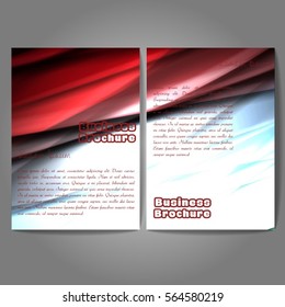 Vector brochure template design, A4 size with colorful wavy polygonal pattern. Professional business flyer template or corporate banner design, can be use for publishing, print and presentation.