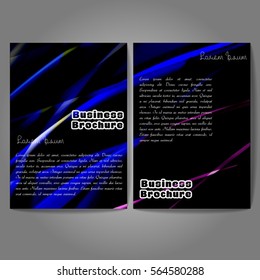 Vector brochure template design, A4 size with colorful wavy polygonal pattern. Professional business flyer template or corporate banner design, can be use for publishing, print and presentation.