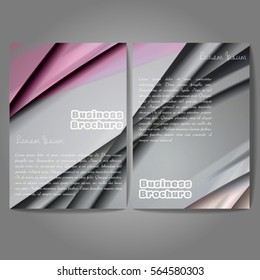 Vector brochure template design, A4 size with colorful wavy polygonal pattern. Professional business flyer template or corporate banner design, can be use for publishing, print and presentation.