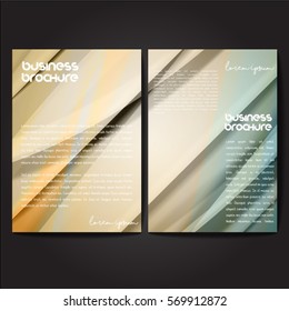 Vector brochure template design, A4 size with colorful wavy polygonal pattern. Professional business flyer template or corporate banner design, can be use for publishing, print and presentation.
