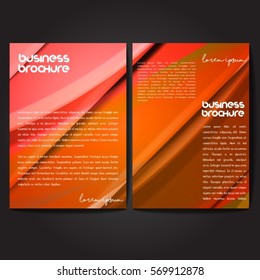 Vector brochure template design, A4 size with colorful wavy polygonal pattern. Professional business flyer template or corporate banner design, can be use for publishing, print and presentation.