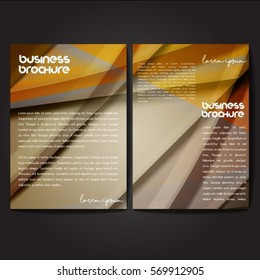 Vector brochure template design, A4 size with colorful wavy polygonal pattern. Professional business flyer template or corporate banner design, can be use for publishing, print and presentation.