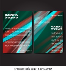 Vector brochure template design, A4 size with colorful wavy polygonal pattern. Professional business flyer template or corporate banner design, can be use for publishing, print and presentation.