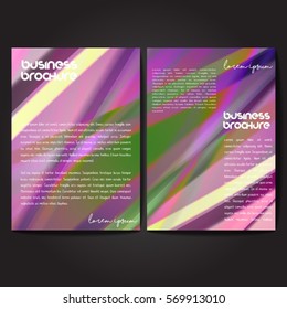 Vector brochure template design, A4 size with colorful wavy polygonal pattern. Professional business flyer template or corporate banner design, can be use for publishing, print and presentation.