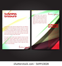 Vector brochure template design, A4 size with colorful wavy polygonal pattern. Professional business flyer template or corporate banner design, can be use for publishing, print and presentation.