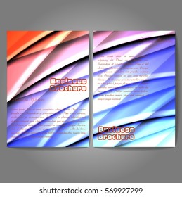 Vector brochure template design, A4 size with colorful wavy polygonal pattern. Professional business flyer template or corporate banner design, can be use for publishing, print and presentation.