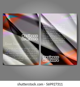 Vector brochure template design, A4 size with colorful wavy polygonal pattern. Professional business flyer template or corporate banner design, can be use for publishing, print and presentation.