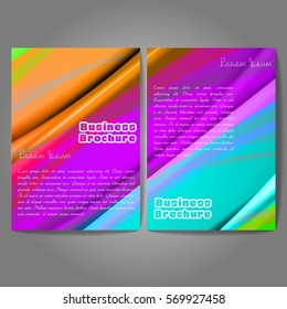 Vector brochure template design, A4 size with colorful wavy polygonal pattern. Professional business flyer template or corporate banner design, can be use for publishing, print and presentation.