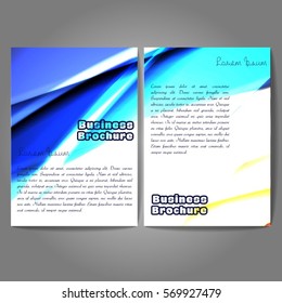 Vector brochure template design, A4 size with colorful wavy polygonal pattern. Professional business flyer template or corporate banner design, can be use for publishing, print and presentation.