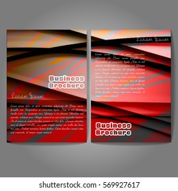 Vector brochure template design, A4 size with colorful wavy polygonal pattern. Professional business flyer template or corporate banner design, can be use for publishing, print and presentation.