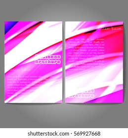 Vector brochure template design, A4 size with colorful wavy polygonal pattern. Professional business flyer template or corporate banner design, can be use for publishing, print and presentation.