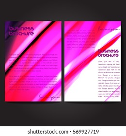 Vector brochure template design, A4 size with colorful wavy polygonal pattern. Professional business flyer template or corporate banner design, can be use for publishing, print and presentation.