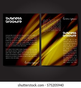 Vector brochure template design, A4 size with colorful wavy polygonal pattern. Professional business flyer template or corporate banner design, can be use for publishing, print and presentation.