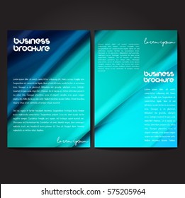 Vector brochure template design, A4 size with colorful wavy polygonal pattern. Professional business flyer template or corporate banner design, can be use for publishing, print and presentation.