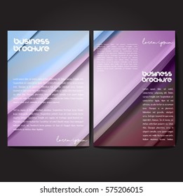 Vector brochure template design, A4 size with colorful wavy polygonal pattern. Professional business flyer template or corporate banner design, can be use for publishing, print and presentation.