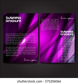 Vector brochure template design, A4 size with colorful wavy polygonal pattern. Professional business flyer template or corporate banner design, can be use for publishing, print and presentation.