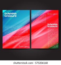 Vector brochure template design, A4 size with colorful wavy polygonal pattern. Professional business flyer template or corporate banner design, can be use for publishing, print and presentation.