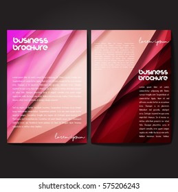 Vector brochure template design, A4 size with colorful wavy polygonal pattern. Professional business flyer template or corporate banner design, can be use for publishing, print and presentation.