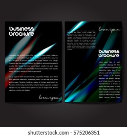 Vector brochure template design, A4 size with colorful wavy polygonal pattern. Professional business flyer template or corporate banner design, can be use for publishing, print and presentation.