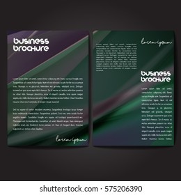 Vector brochure template design, A4 size with colorful wavy polygonal pattern. Professional business flyer template or corporate banner design, can be use for publishing, print and presentation.