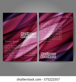 Vector brochure template design, A4 size with colorful wavy polygonal pattern. Professional business flyer template or corporate banner design, can be use for publishing, print and presentation.