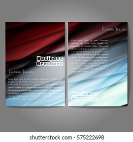 Vector brochure template design, A4 size with colorful wavy polygonal pattern. Professional business flyer template or corporate banner design, can be use for publishing, print and presentation.