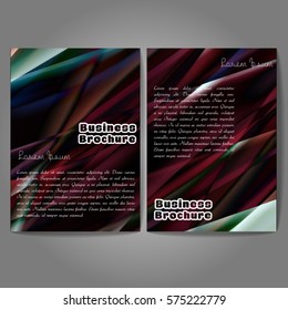 Vector brochure template design, A4 size with colorful wavy polygonal pattern. Professional business flyer template or corporate banner design, can be use for publishing, print and presentation.