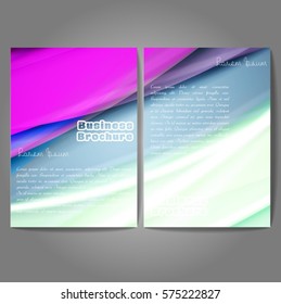 Vector brochure template design, A4 size with colorful wavy polygonal pattern. Professional business flyer template or corporate banner design, can be use for publishing, print and presentation.