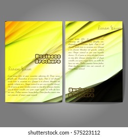 Vector brochure template design, A4 size with colorful wavy polygonal pattern. Professional business flyer template or corporate banner design, can be use for publishing, print and presentation.