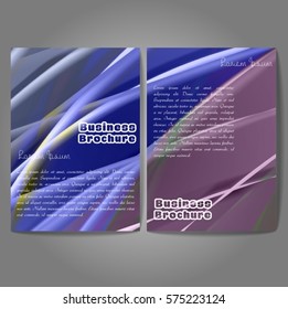 Vector brochure template design, A4 size with colorful wavy polygonal pattern. Professional business flyer template or corporate banner design, can be use for publishing, print and presentation.