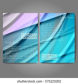 Vector brochure template design, A4 size with colorful wavy polygonal pattern. Professional business flyer template or corporate banner design, can be use for publishing, print and presentation.