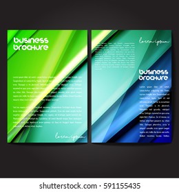 Vector brochure template design, A4 size with colorful wavy polygonal pattern. Professional business flyer template or corporate banner design, can be use for publishing, print and presentation.