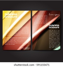 Vector brochure template design, A4 size with colorful wavy polygonal pattern. Professional business flyer template or corporate banner design, can be use for publishing, print and presentation.