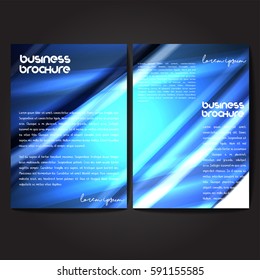 Vector brochure template design, A4 size with colorful wavy polygonal pattern. Professional business flyer template or corporate banner design, can be use for publishing, print and presentation.