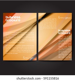 Vector brochure template design, A4 size with colorful wavy polygonal pattern. Professional business flyer template or corporate banner design, can be use for publishing, print and presentation.