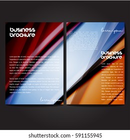 Vector brochure template design, A4 size with colorful wavy polygonal pattern. Professional business flyer template or corporate banner design, can be use for publishing, print and presentation.