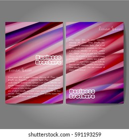 Vector brochure template design, A4 size with colorful wavy polygonal pattern. Professional business flyer template or corporate banner design, can be use for publishing, print and presentation.