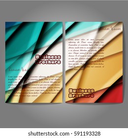 Vector brochure template design, A4 size with colorful wavy polygonal pattern. Professional business flyer template or corporate banner design, can be use for publishing, print and presentation.