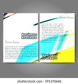 Vector brochure template design, A4 size with colorful wavy polygonal pattern. Professional business flyer template or corporate banner design, can be use for publishing, print and presentation.