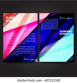 Vector brochure template design, A4 size with colorful polygonal pattern. Professional business flyer template or corporate banner design, can be use for publishing, print and presentation.