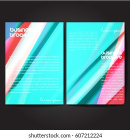 Vector brochure template design, A4 size with colorful polygonal pattern. Professional business flyer template or corporate banner design, can be use for publishing, print and presentation.