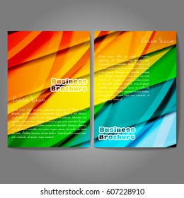 Vector brochure template design, A4 size with colorful polygonal pattern. Professional business flyer template or corporate banner design, can be use for publishing, print and presentation.