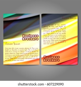 Vector brochure template design, A4 size with colorful polygonal pattern. Professional business flyer template or corporate banner design, can be use for publishing, print and presentation.