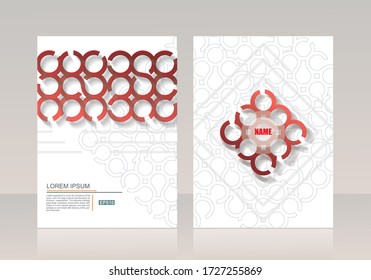 Vector  brochure template design with abstract cells elements.
