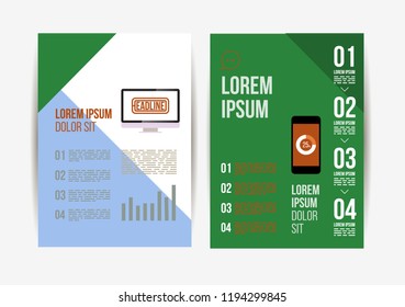 Vector brochure template design for company
