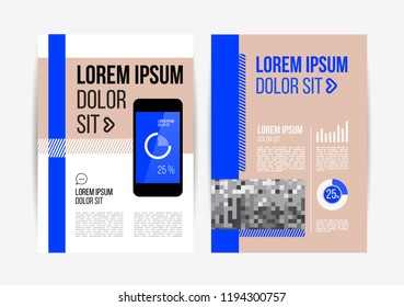 Vector brochure template design for company