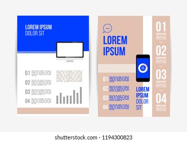 Vector brochure template design for company