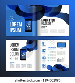 Vector brochure template design for company